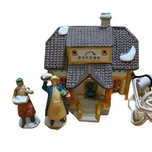 Lemax Dickensvale Porcelain Lighted Bakery House Vintage Electric Christmas